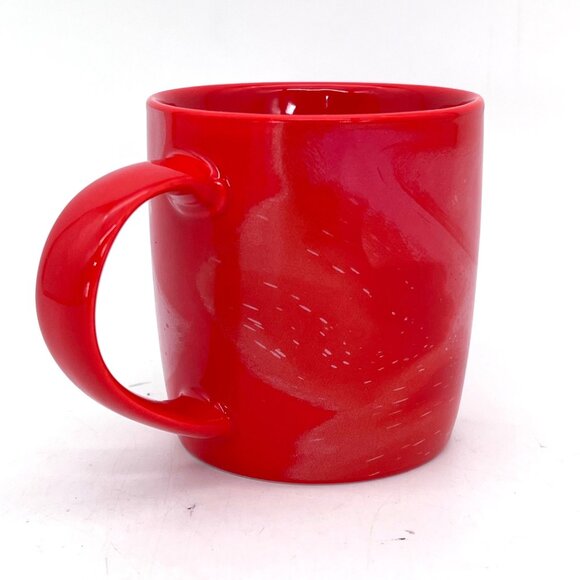 Starbucks 11oz Red White Swirl Ceramic Mug Cup 2024 Microwave & Dishwasher Safe - Picture 8 of 12